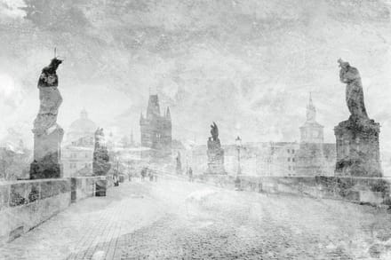 Fotobehang - Charles Bridge Abstract II 375x250cm - Vliesbehang