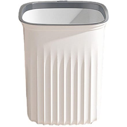 Afvalcontainer Multifunctioneel Plastic Vierkante Vorm Prullenbak voor Keuken Toilet Wit Groot Formaat L wit