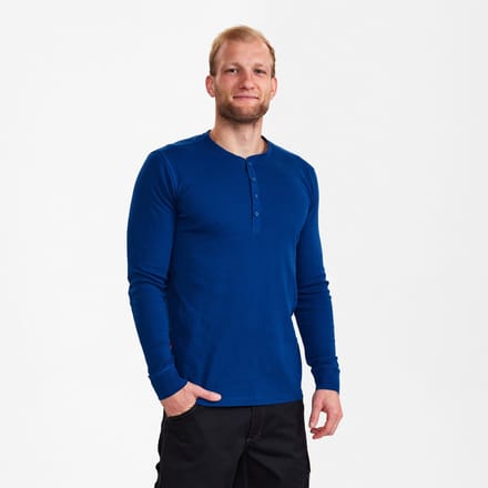 Engel Extend Grandad T-shirt met lange mouwen 9257-565 - Surfer Blue - M