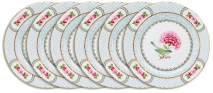 Pip Studio Blushing Birds Borden - Gebaksbordjes - Bordenset - Servies set van 6 - 17cm