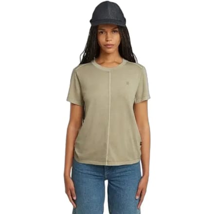 Dames-T-shirt G-Star Overdyed Front Seam R