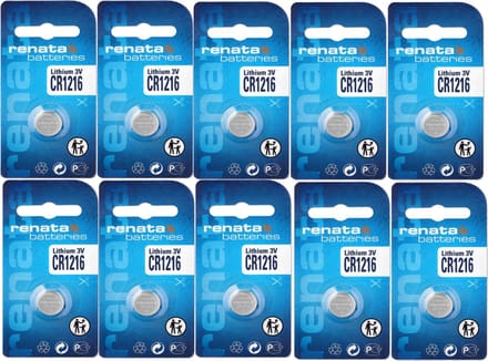 Renata – CR1216 MFR.SC CE – Lithium knoopcel batterij – 10 stuks