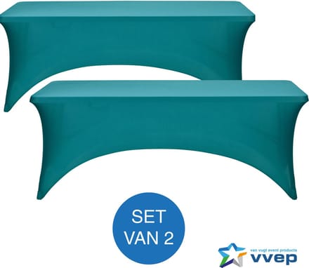 Tafelrok Style - Set van 2 - 183x76 cm - Petrol