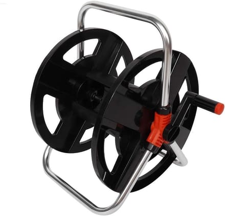 Cryfokt Hose Reel, Portable Hose Rack for Horticulture, 35m Capacity, Easy to Use and Store
