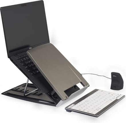 BakkerElkhuizen Ergo-Q 330 - Laptopstandaard - Zilver