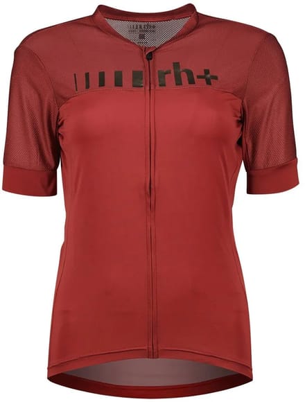 Rh+ Logo Korte Mouw Wielertrui Rood M Vrouw