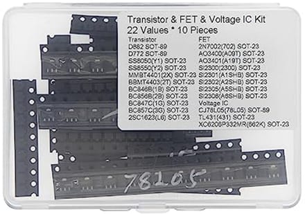 SMD Transistor en FET Set - 22 Waarden, 10 Stuks per Type