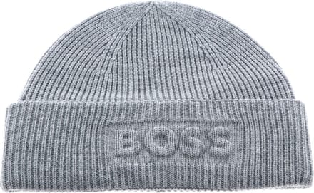 BOSS Dop Alogo Beanie Gray Grijs