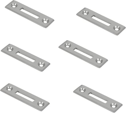 Schroefsluitplaten - Sluitplaten - Meubels Beveiligen - Robuust Staal - 50 mm - Vernikkeld