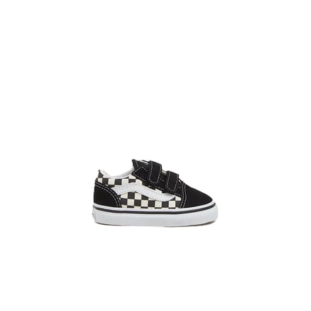 Vans Old Skool V Checkerboard Sneakers zwart Leer - Maat 26.5