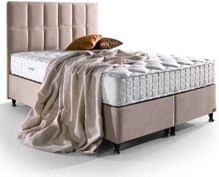 BSS Bedding Golden Prime - Bed Boxspring Set - 160 x 200 H4 / H5 - Complete Boxspring - Slaapkamerbed - 1 x Matras - 2 x Bedbox - 1 x Bedhoofdeinde