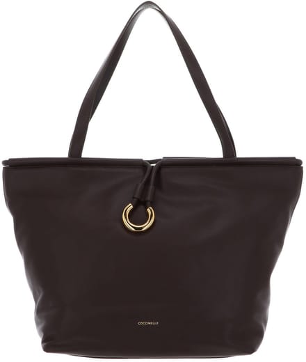COCCINELLE Leren shopper Elisbet Handbag Smooth Leather Brunette donkerbruin