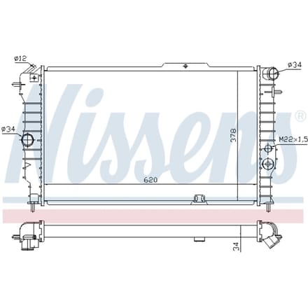 Radiator, motorkoeling NISSENS 630631