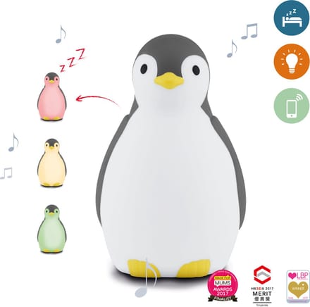 Zazu Pam Slaaptrainer - Met Bluetooth speaker en nachtlamp functie - Wit / Grijs
