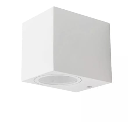 Wandlamp armatuur wit - Vierkant - GU10 fitting - 35W - IP44