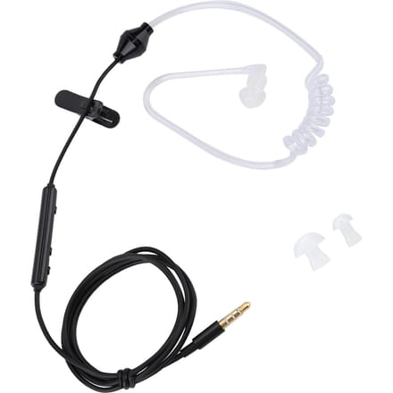 In-ear Headsets Luchtslang Beveiligingsoortje met Microfoon voor IOS voor Android Zwarte Kabel Witte Buis