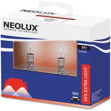Lamp Halogeen NEOLUX H1 Extra Light + 50% 12V/55W, 2 Stuk