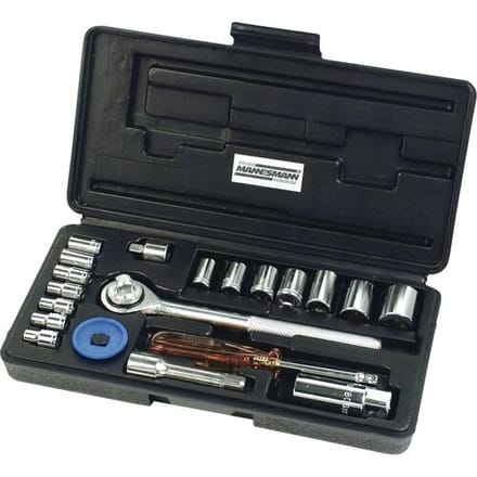Brüder Mannesmann M 206 Dopsleutelset Metrisch 1/4 (6,3 mm), 3/8 (10 mm) 20-delig