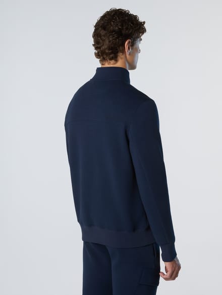 North Sails Sweatshirt Piqué Scuba stof met halve rits