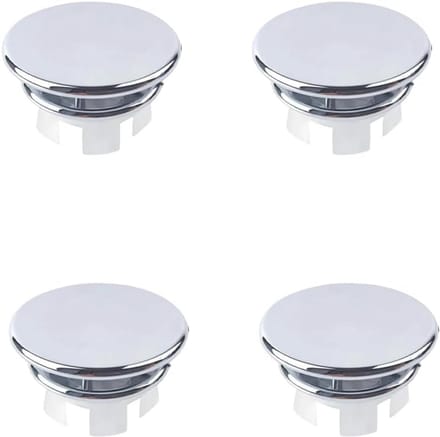 Overloopdeksels voor wastafels - Set van 4 Ronde Overloopringen voor Badkamer en Keuken