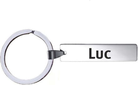 Sleutelhanger Met Naam - Luc - RVS