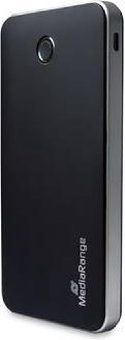 MediaRange Oplaadbare 10.000mAh Powerbank- Snellaadfunctie - USB-C, Micro USB & USB -  Zwart