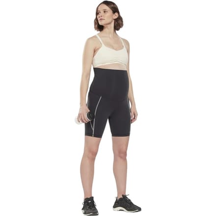 Reebok Luxueuze zwangerschapsbikershorts voor dames (Zwart)