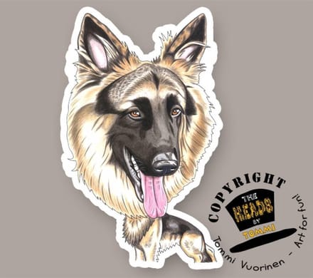 Magneet Hond Langharige Duitse Herder