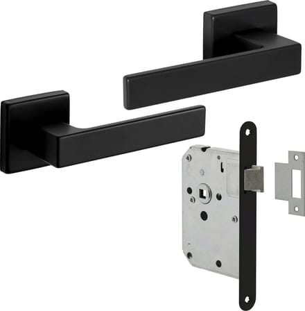 Eliot® deurklink set - incl. loopslot - mat zwart