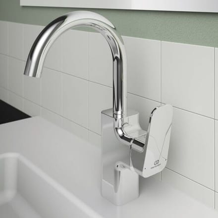 Ideal Standard CeraPlan - Wastafelkraan met draaibare uitloop en waste, chroom BD235AA