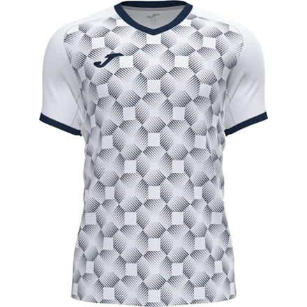 Joma Supernova III Shirt Korte Mouw Kinderen - Wit / Marine | Maat: 104-116