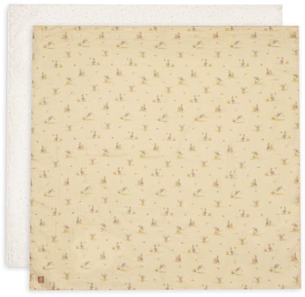 Jollein Hydrofiele Doek Large - 115x115cm - Kangaroots - 2 Stuks