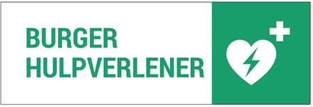 Burger hulpverlener autosticker binnenzijde raam | 21 x 7 cm