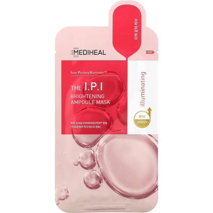 MEDIHEAL, IPI, Verhelderend Ampoule Beauty Masker, 1 vel, 25ml (0,84 fl oz) red