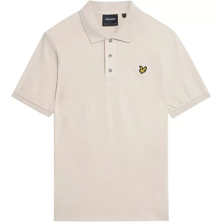 Lyle & Scott Heren Slub Polo Shirt in Beige