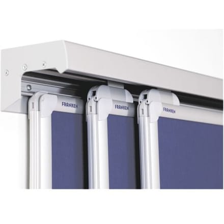 Franken 3-kanaals wandrail Pro serie, aluminium, incl. beschermrail, 2000 mm