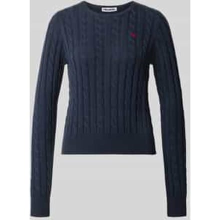 Slim fit pullover van katoenmix