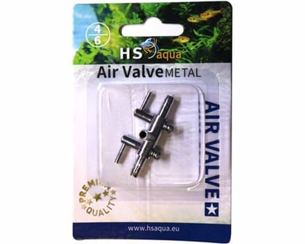 HS Aqua 2-Weg Luchtkraan Metaal 4-6MM