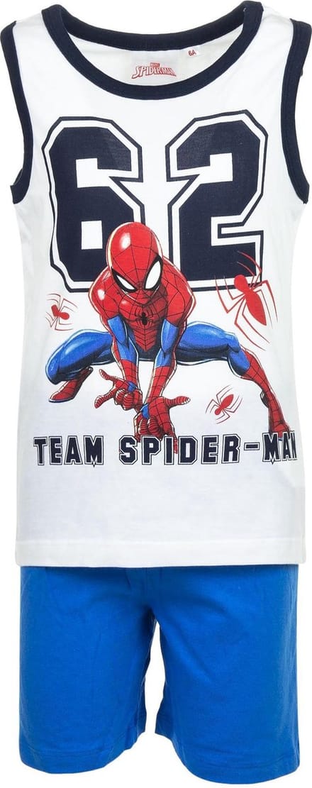 Spiderman - shortama -  Wit - Maat 98