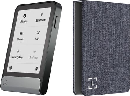 Ledger Flex + Magnet Folio Business Charcoal - Voordeelbundel - Hardware Wallet set - Magnetische case