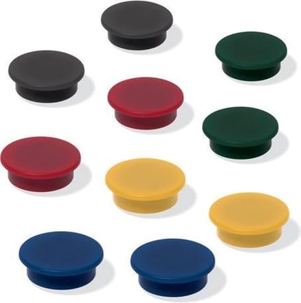 Sigel magneten meet up voor whiteboard 25mm 10 stuks zwart
