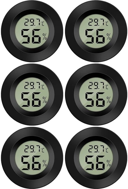 6 stuks Mini LCD digitale thermometer temperatuur/vochtigheidstester hygrometer