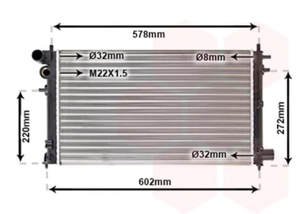 Van Wezel - RADIATOR VOOR PEUGEOT 106 1991-1996 1301V1