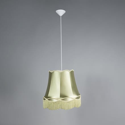 Qazqa retro hanglamp - Granny - groen, rond, 45cm, binnenverlichting