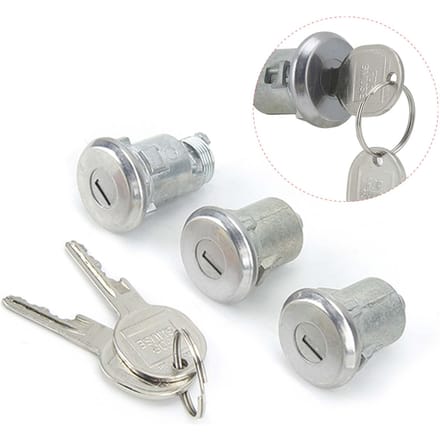 Deurslotcilinder en sleutel past voor Chevrolet Camaro 654394765282 white