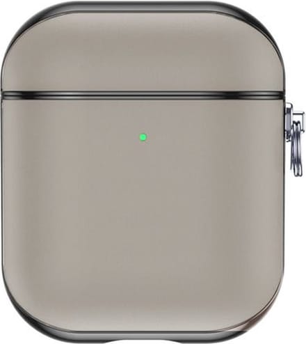 Valenta - AirPods Hoesje - Leer Snap - Gen 1 - Gen 2 - Grijs
