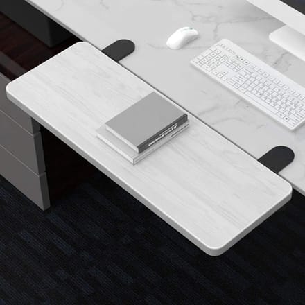 Bureau Verlengstuk - Toetsenbord Plank - Werkruimte Optimaliseren - Opvouwbaar Ontwerp - 75 x 24 cm - Wit