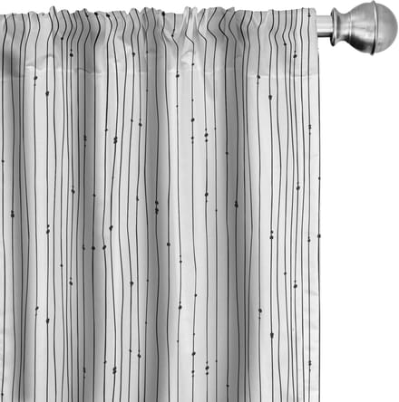 ABAKUHAUS Voorhangen Gestreept – 2x75x245 cm – Mikrofaser