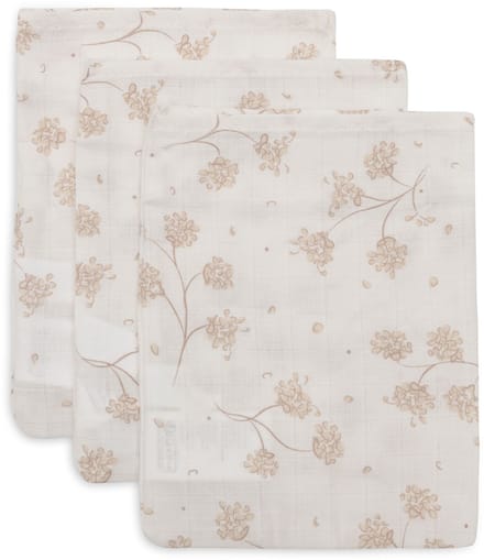 Jollein Hydrofiele Washandjes 15x20cm - Leafy Dreams - Katoen - 3 Stuks