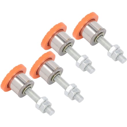 4 Pièces Patin de Pied de Machine de Coupe Acier Inoxydable PVC Antidérapant Support Stable Robuste Mise à Niveau